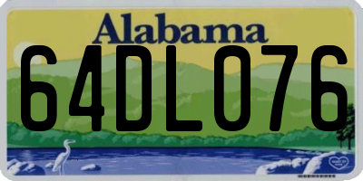 AL license plate 64DL076