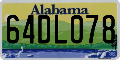 AL license plate 64DL078