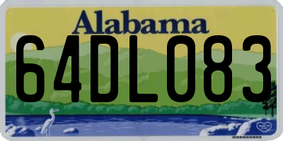 AL license plate 64DL083