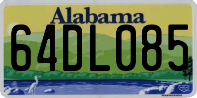 AL license plate 64DL085