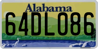AL license plate 64DL086