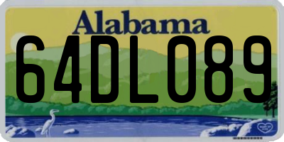 AL license plate 64DL089