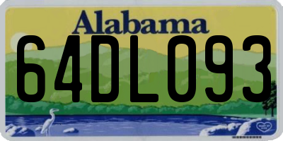 AL license plate 64DL093