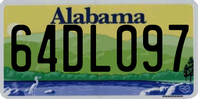 AL license plate 64DL097