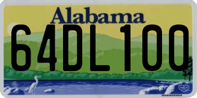 AL license plate 64DL100
