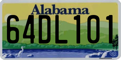 AL license plate 64DL101