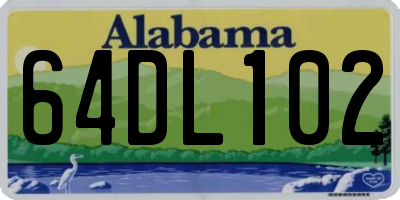 AL license plate 64DL102