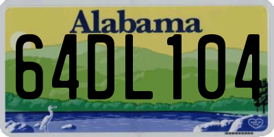 AL license plate 64DL104