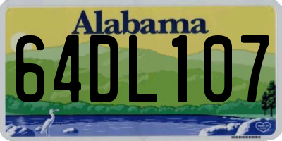 AL license plate 64DL107