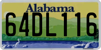 AL license plate 64DL116