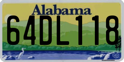 AL license plate 64DL118