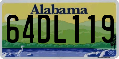 AL license plate 64DL119