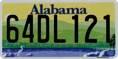 AL license plate 64DL121