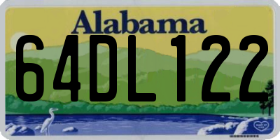 AL license plate 64DL122