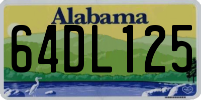 AL license plate 64DL125