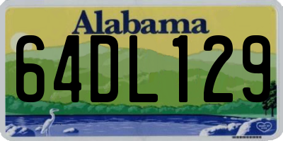 AL license plate 64DL129