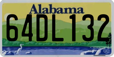 AL license plate 64DL132
