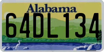 AL license plate 64DL134