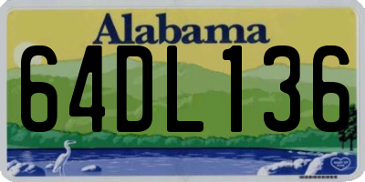 AL license plate 64DL136