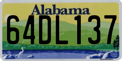 AL license plate 64DL137