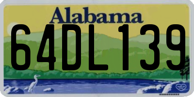 AL license plate 64DL139