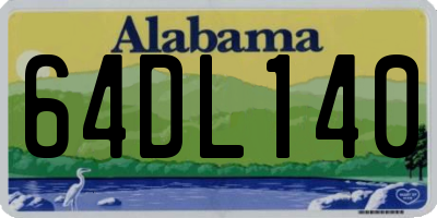 AL license plate 64DL140