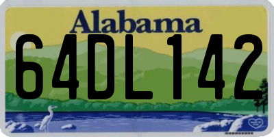 AL license plate 64DL142