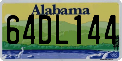 AL license plate 64DL144