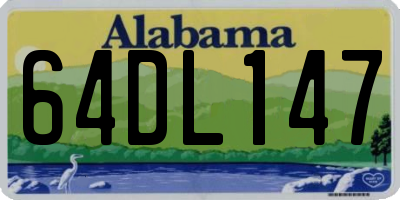 AL license plate 64DL147