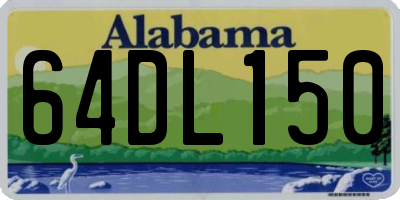 AL license plate 64DL150