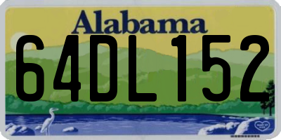 AL license plate 64DL152