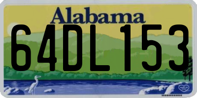 AL license plate 64DL153