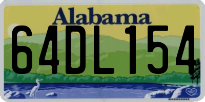 AL license plate 64DL154