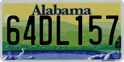 AL license plate 64DL157