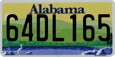 AL license plate 64DL165