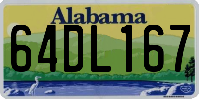 AL license plate 64DL167