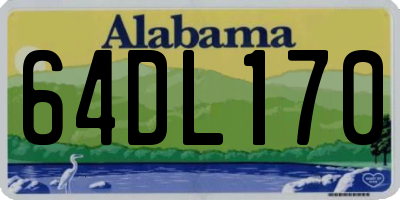 AL license plate 64DL170