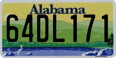 AL license plate 64DL171