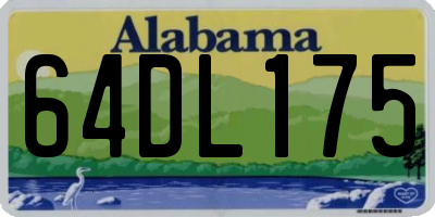AL license plate 64DL175