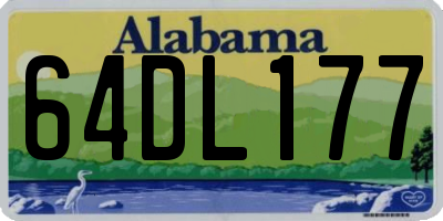 AL license plate 64DL177