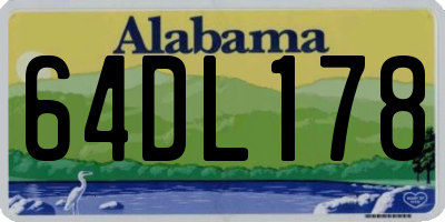 AL license plate 64DL178