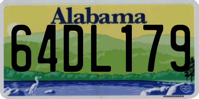 AL license plate 64DL179