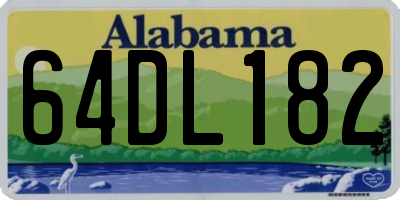 AL license plate 64DL182