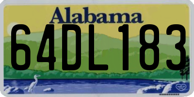 AL license plate 64DL183