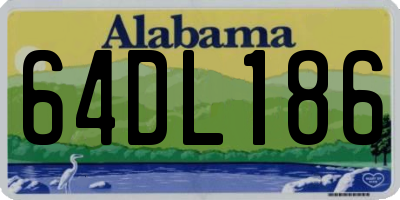 AL license plate 64DL186