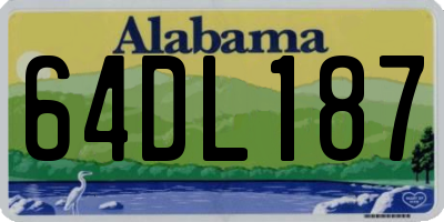 AL license plate 64DL187