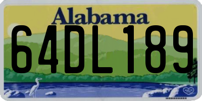 AL license plate 64DL189
