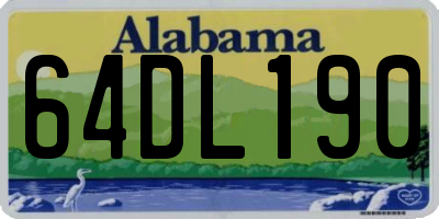 AL license plate 64DL190