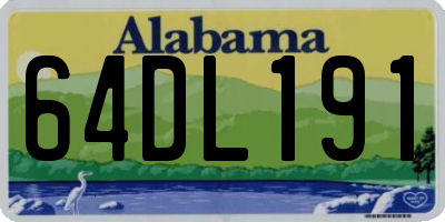 AL license plate 64DL191