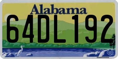 AL license plate 64DL192